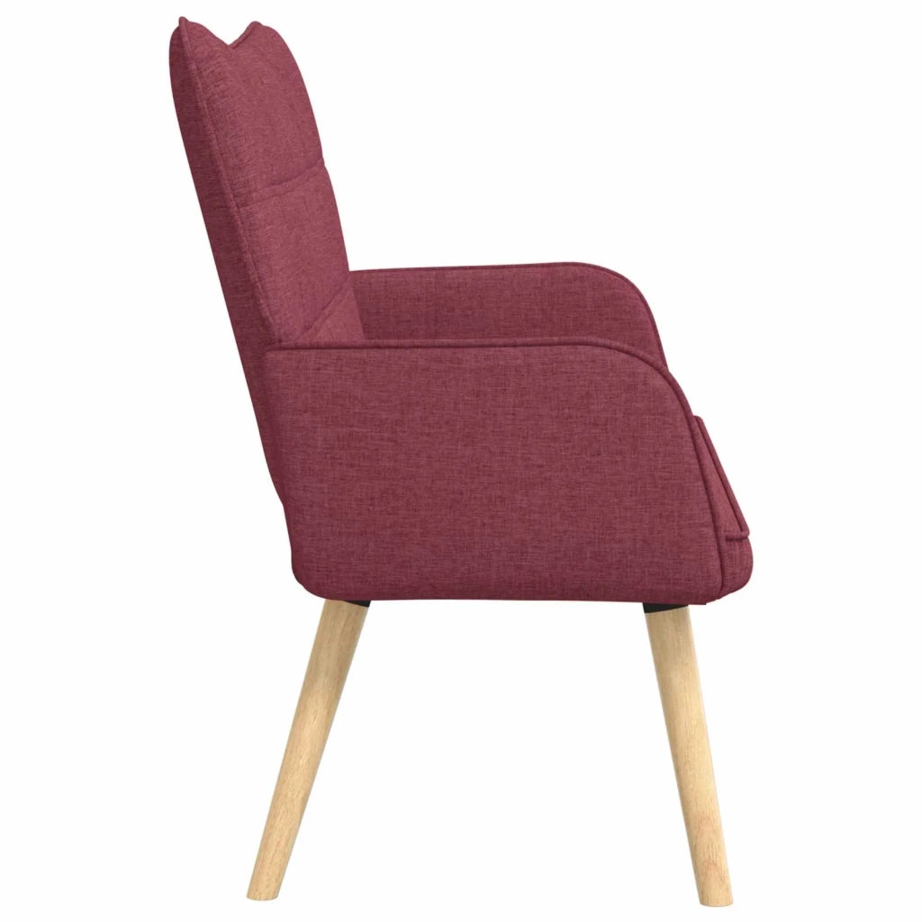 Sofa a Due Posti Rosso vino 115 x 61 x 87 cm Tessuto
