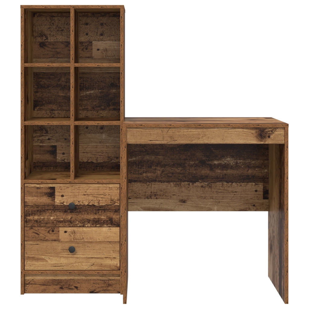 Scrivania con spazio di archiviazione Legno Vecchio Legno ingegnerizzato