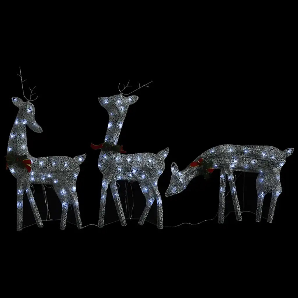Renne di Natale 6 pz Argento Bianco Freddo in Rete CFW3696880