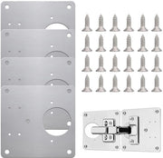 Pannello di riparazione per sospensioni - 4 pezzi - Incluso con viti - In rame inox - Dimensioni 9x9 cm - Per porte di armadi e mobili
