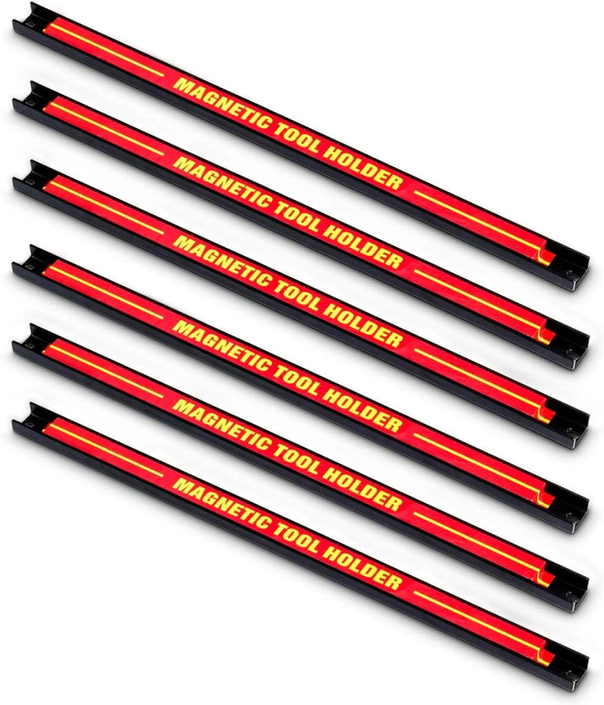 Portautensili Magnetici, Set di 12 Barre Magnetiche, Scaffale per Atrezzi da Parete, Contenitore degli Attrezzi, Organizzatore per Accessori, Supporto per Attrezzi, Portata 10 kg/Barra, 46 cm