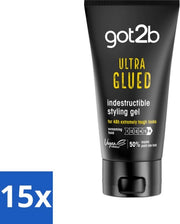 15 x Gel Ultra Aggregato - 150 ml - Fixazione Estrema - Look Estremo - Stile - Capelli - Tenuta