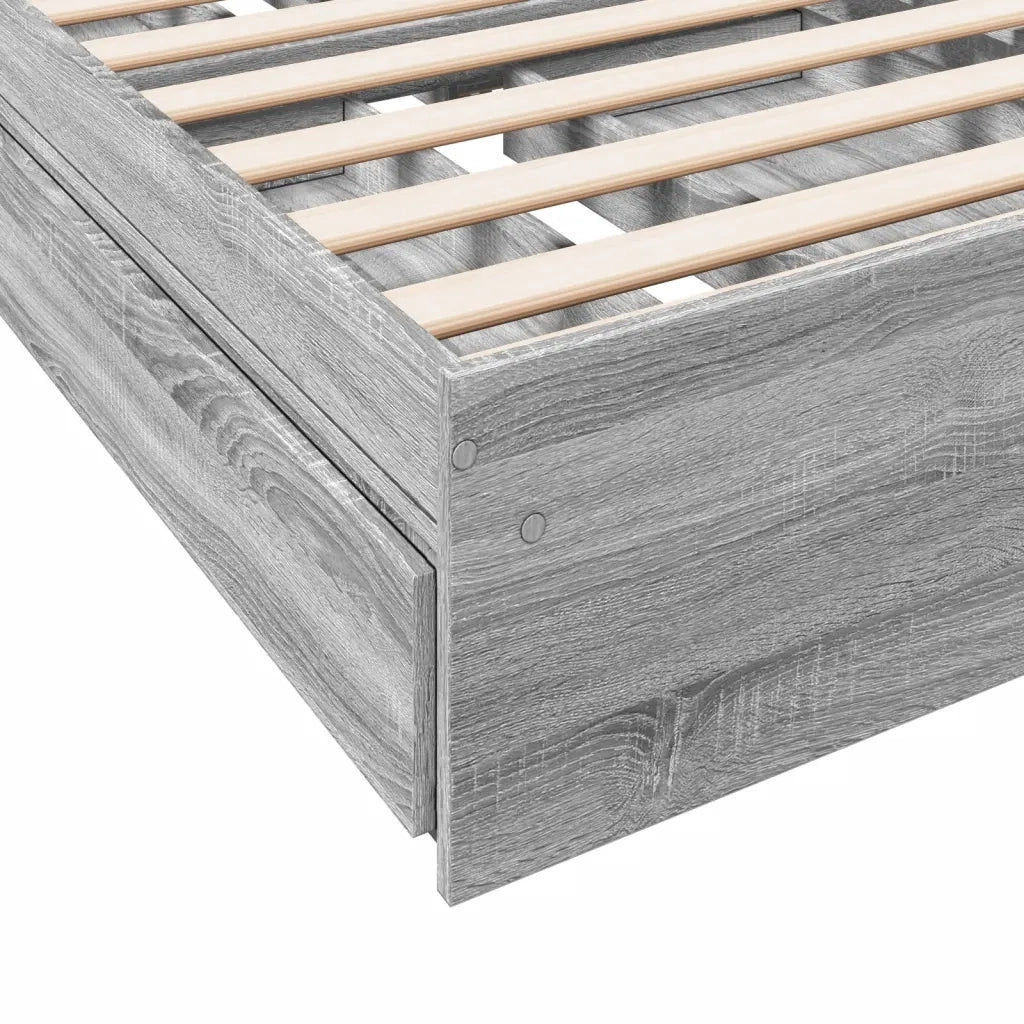 Giroletto Cassetti Grigio Sonoma 100x200 cm Legno Multistrato 3280676