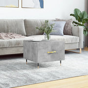 Tavolino Salotto-Tavolino da soggiorno-Tavolo Grigio Cemento 50x50x40 cm Legno Multistrato 548254