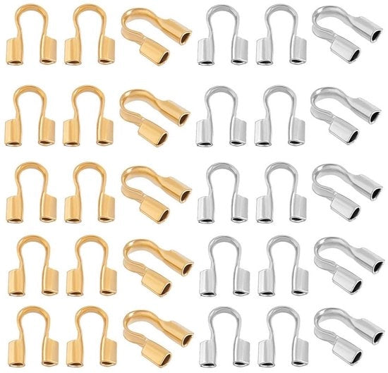 Protezione cavi 100 pezzi - U - Acciaio inossidabile - Protezione cavi - Protezione cavi per sieraprestazioni - Accessori per sieraprestazioni - Per accessori di arredo e DIY