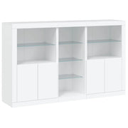 Buffet credenza cassettiera armadio mobile contenitore organizer per cucina soggiorno salotto con luci LED 162 x 37 x 100 cm bianco 02_0029830