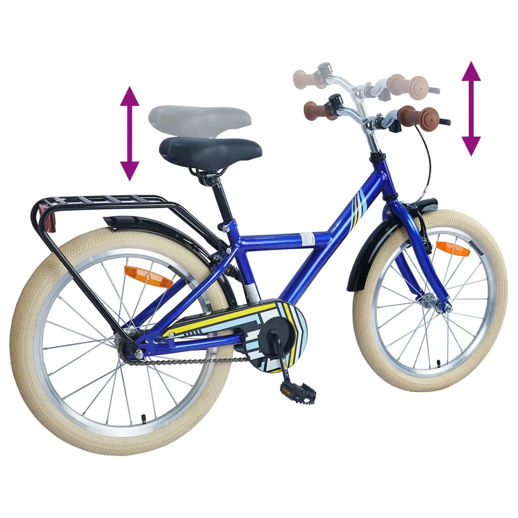 Bicicletta per Bambini 24 Pollici per 8-12 anni Blu Scuro