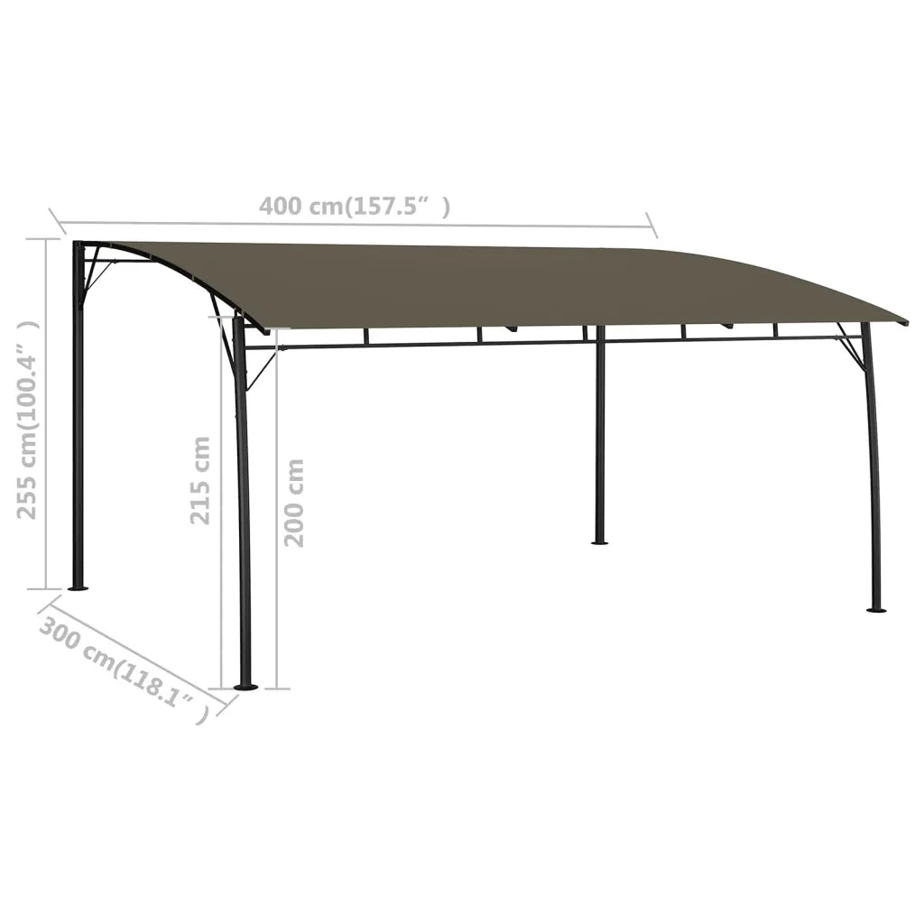 Tenda Parasole da Giardino-Tettoia da giardino 4x3x2,55 m Talpa