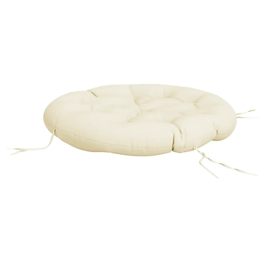 Cuscino Rotondo Crema Ø 100x11 cm in Tessuto Oxford 361964