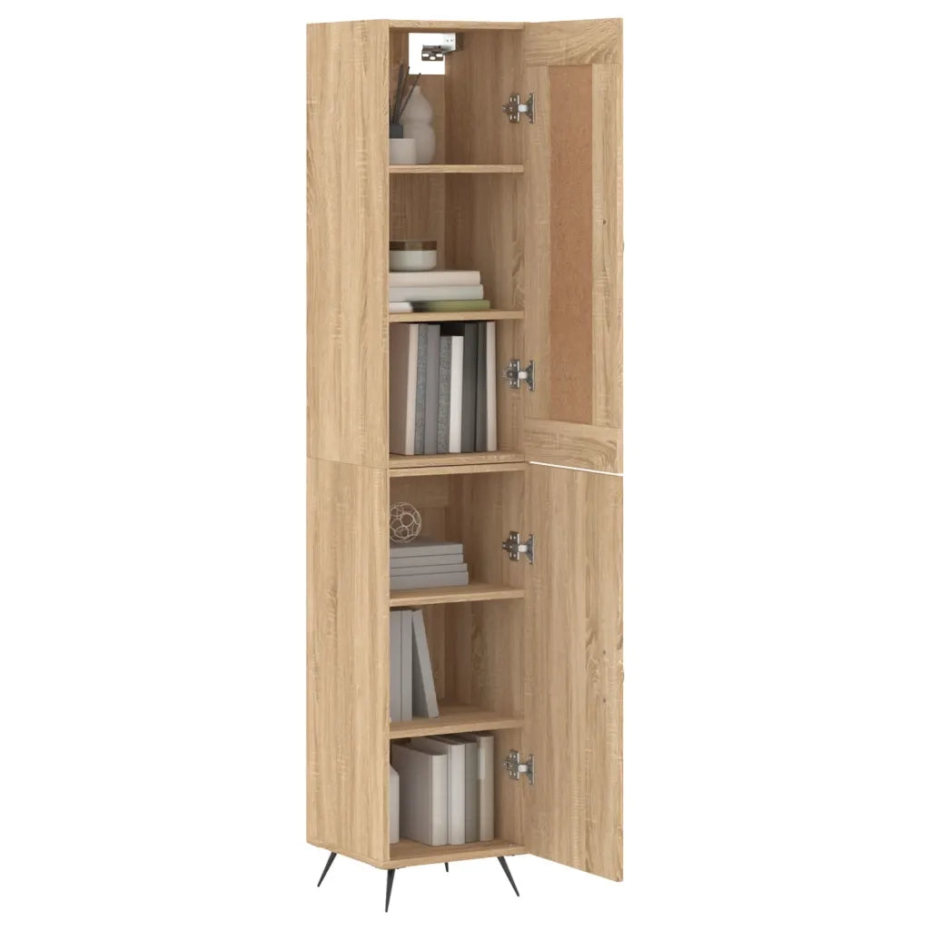 Credenza-Buffet-Armadio da cucina Rovere Sonoma 34,5x34x180 cm in Legno Multistrato 519151