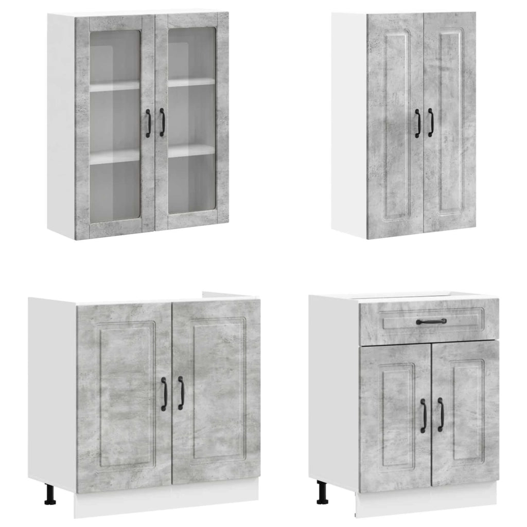 Unità Cucina KALMAR 8 pcs Grigio Cemento Legno ingegnerizzato 3438196