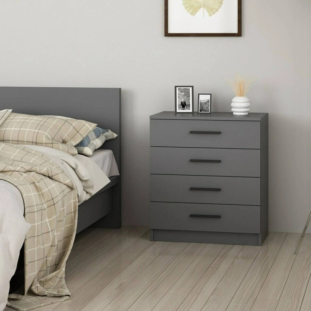 Kalmaegi, Cassettiera 4 Cassetti, 70x79x42h cm Grigio Cenere