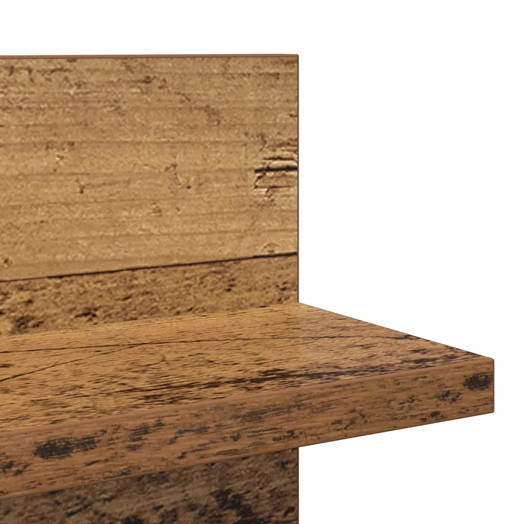 vidaXL Scaffali da parete 2 pcs Legno vecchio 80 x 11.5 x 18 cm