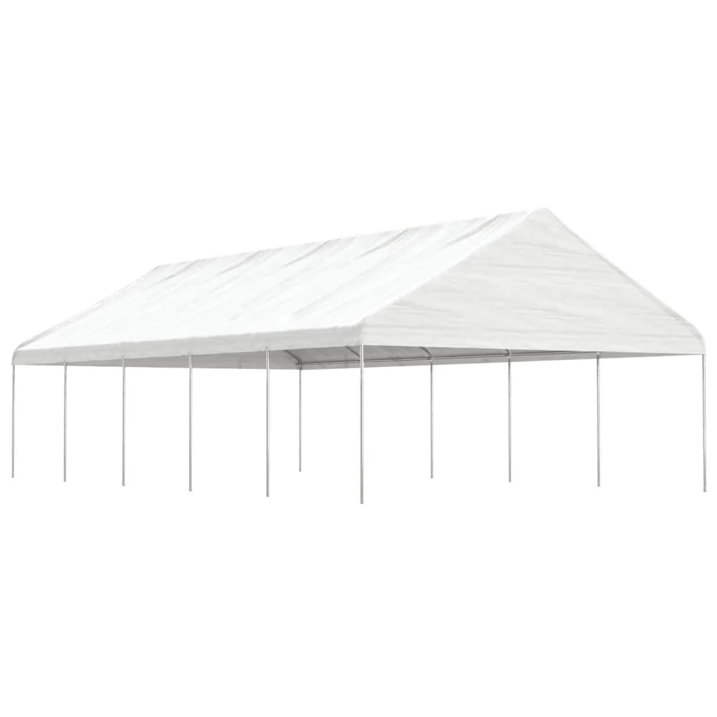 Gazebo con Tetto Bianco 11,15x5,88x3,75 m in Polietilenecod mxl 76398