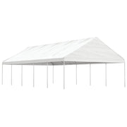 Gazebo con Tetto Bianco 11,15x5,88x3,75 m in Polietilenecod mxl 76398