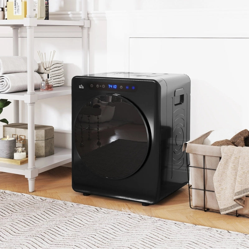 Asciugatrice, 6 programmi, 40-60¡æ, capacit¨¤ 4 kg, compatta, comandi touch, nera