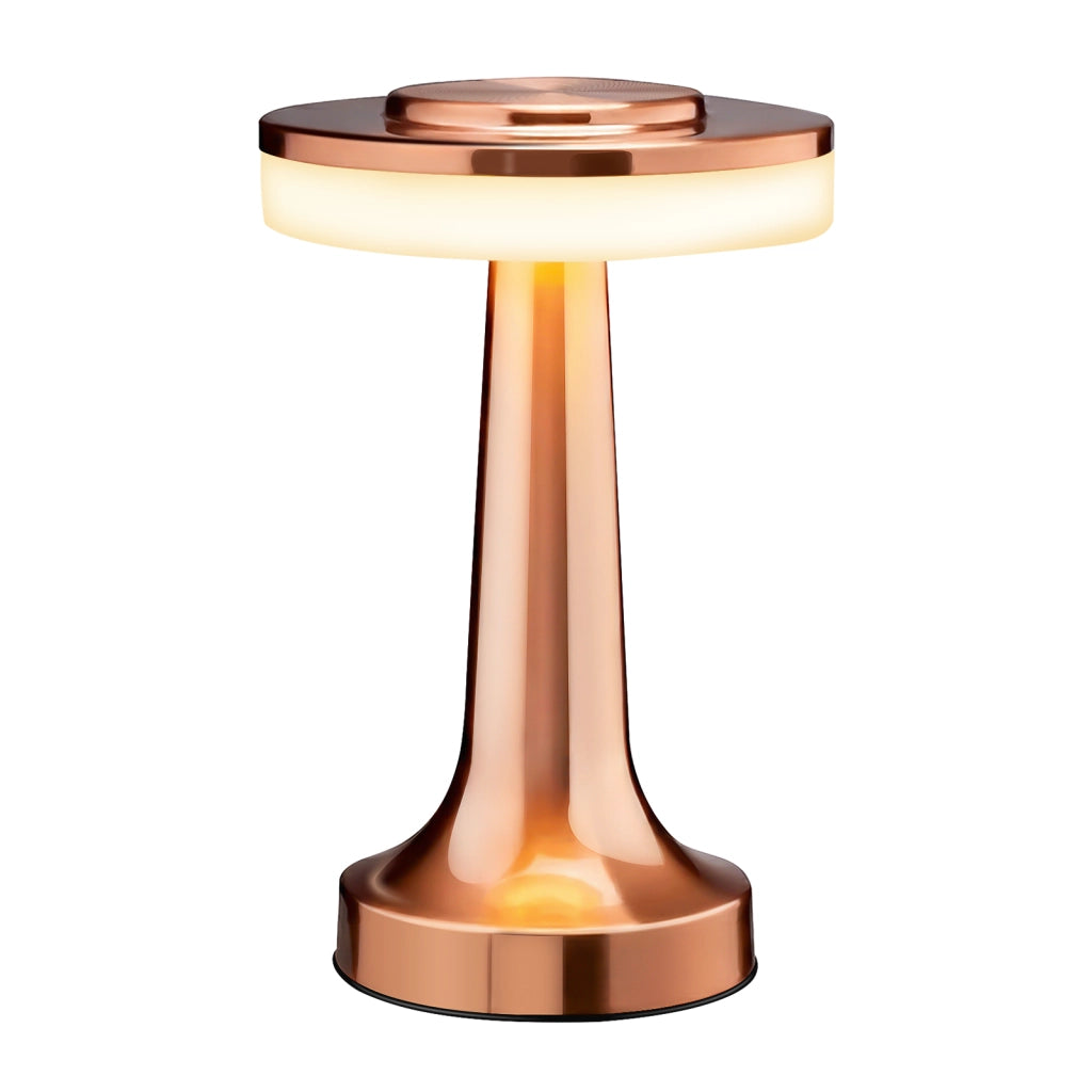 Lampada da tavolo a LED tattile senza fili con 3 intensità Regolabile Rosa champagne Max excell