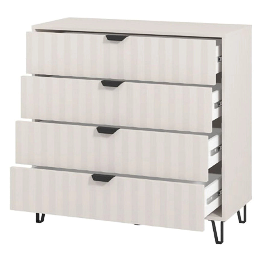 Maggiora, Cassettiera 4 Cassetti, 93x40x90.5h cm Bianco