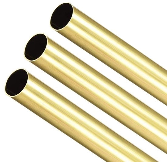 Tubazioni in rame 3 pezzi - Tubo rondo - Fusto senza connessione - Lunghezza 300mm - Diametro esterno 2.5mm - Diametro interno 0.2mm - Materiale duraturo