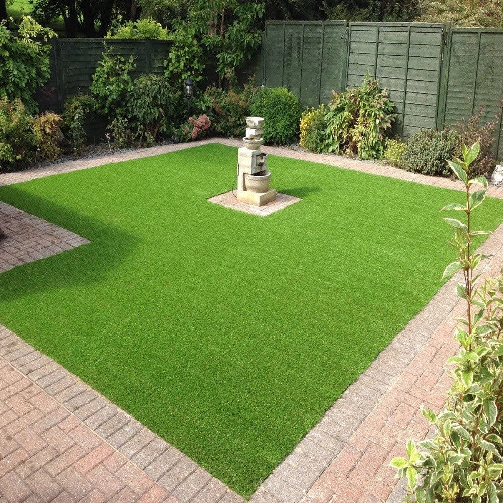 Trade Shop - Prato Sintetico 10mm Finta Erba Tappeto Manto Giardino 4 Sfumature Colore 1x25mt -
