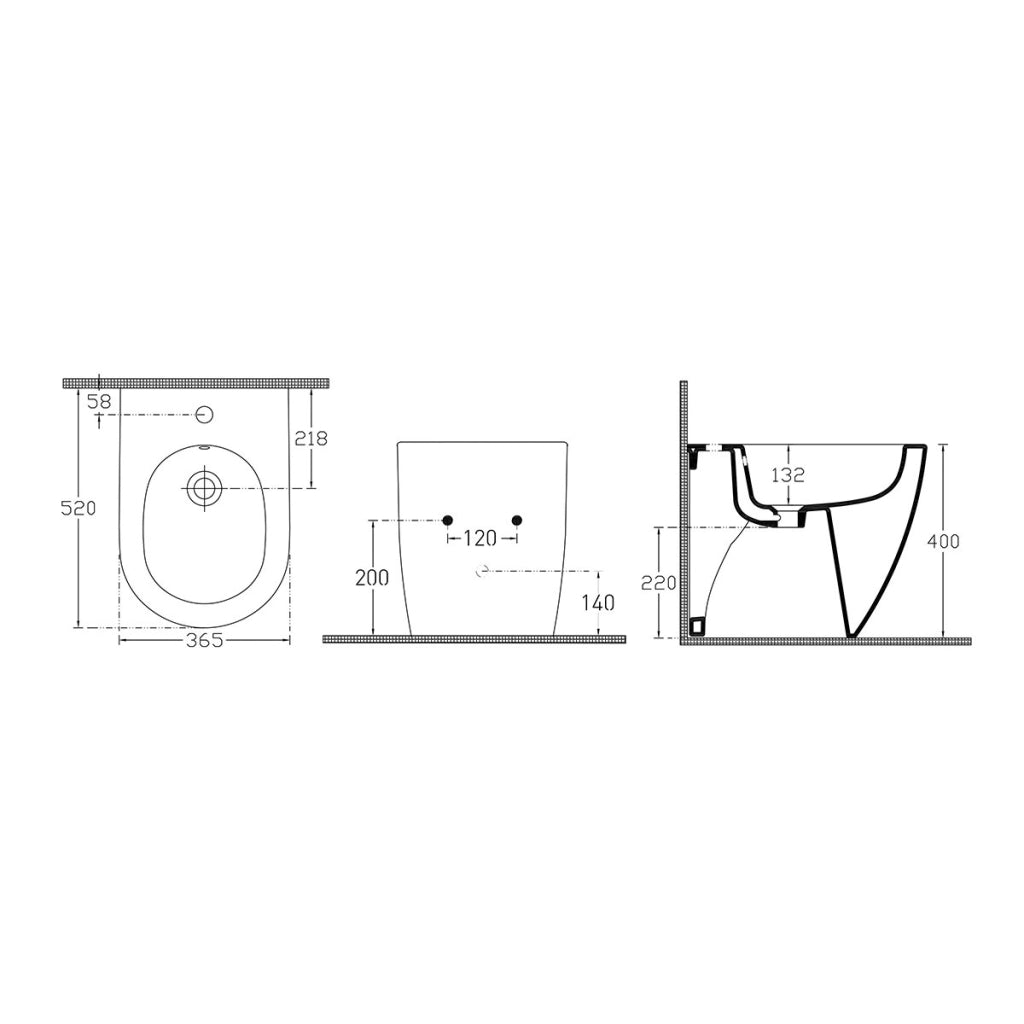 Sanitari filomuro opaco INFINITY: vaso, bidet, copriwater soft-close - Blu Opaco
