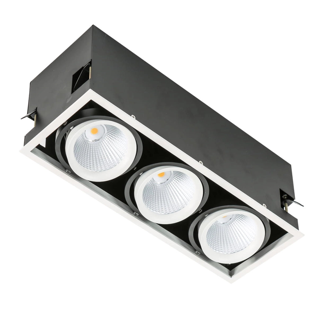 Faretto incasso Italux Vertico LED triplo orientabile 3000K