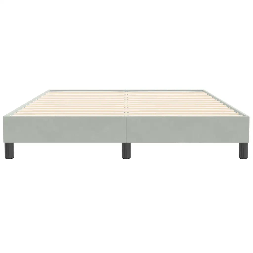 Giroletto Molle senza Materasso-Struttura Letto Grigio Chiaro 160x210cm Velluto