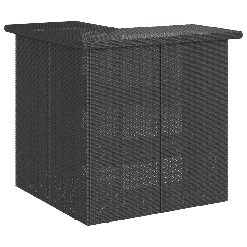 vidaXL Set Bar da Giardino 5 pz con Cuscini in Polyrattan Nero