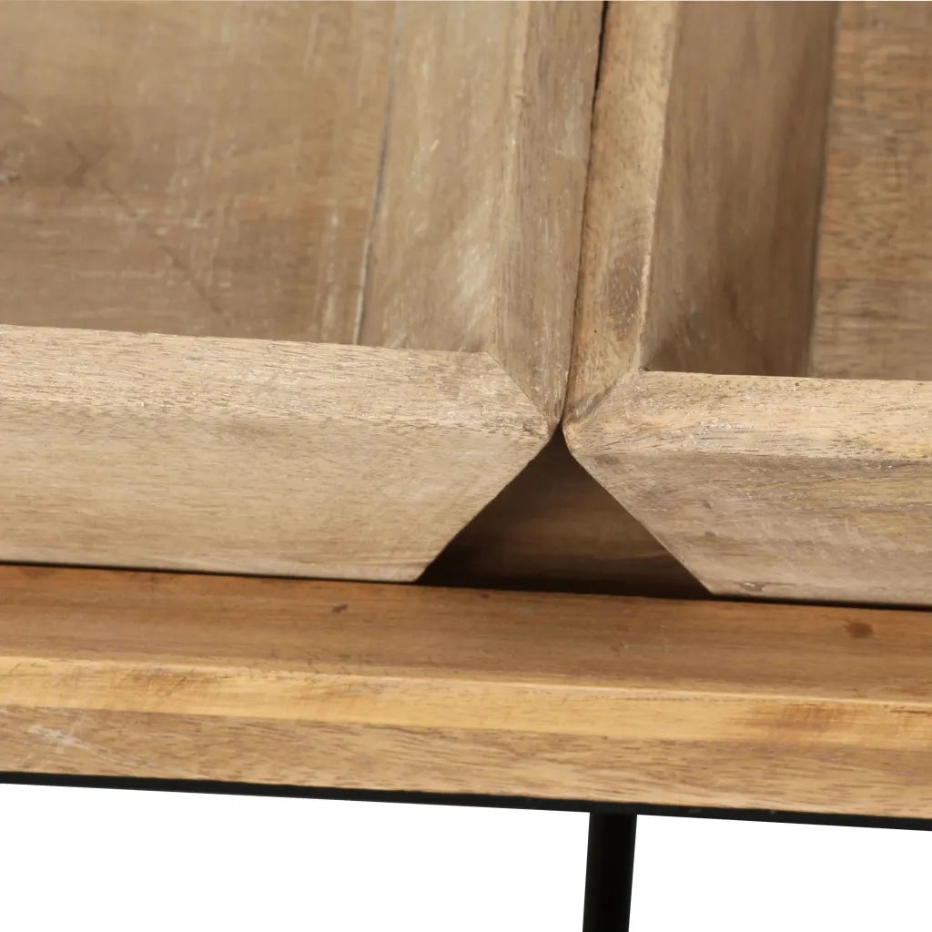 Tavolino da Salotto in Legno Massello di Mango 110x55x42 cm 244898