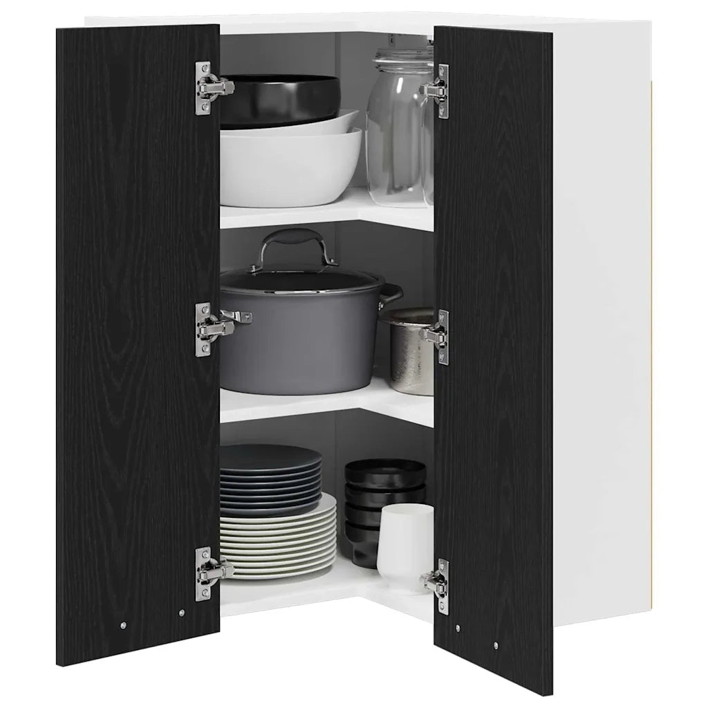Armadio pensile Rovere Nero e Bianco 57 x 57 x 80 cm 884291