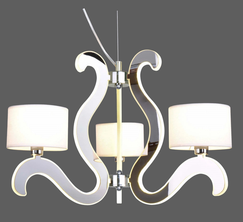 Lampadario a sospensione Candellux Ambrosia cromato LED 6xE14