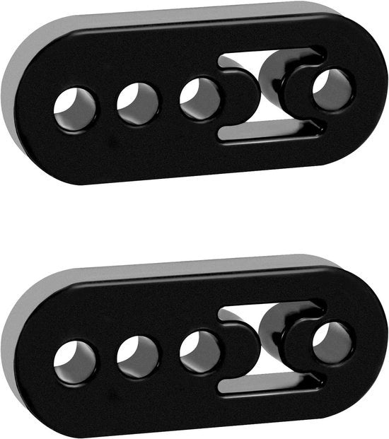 Supporto gommoso universale per scarico 4 fori per auto - set da 2 pezzi