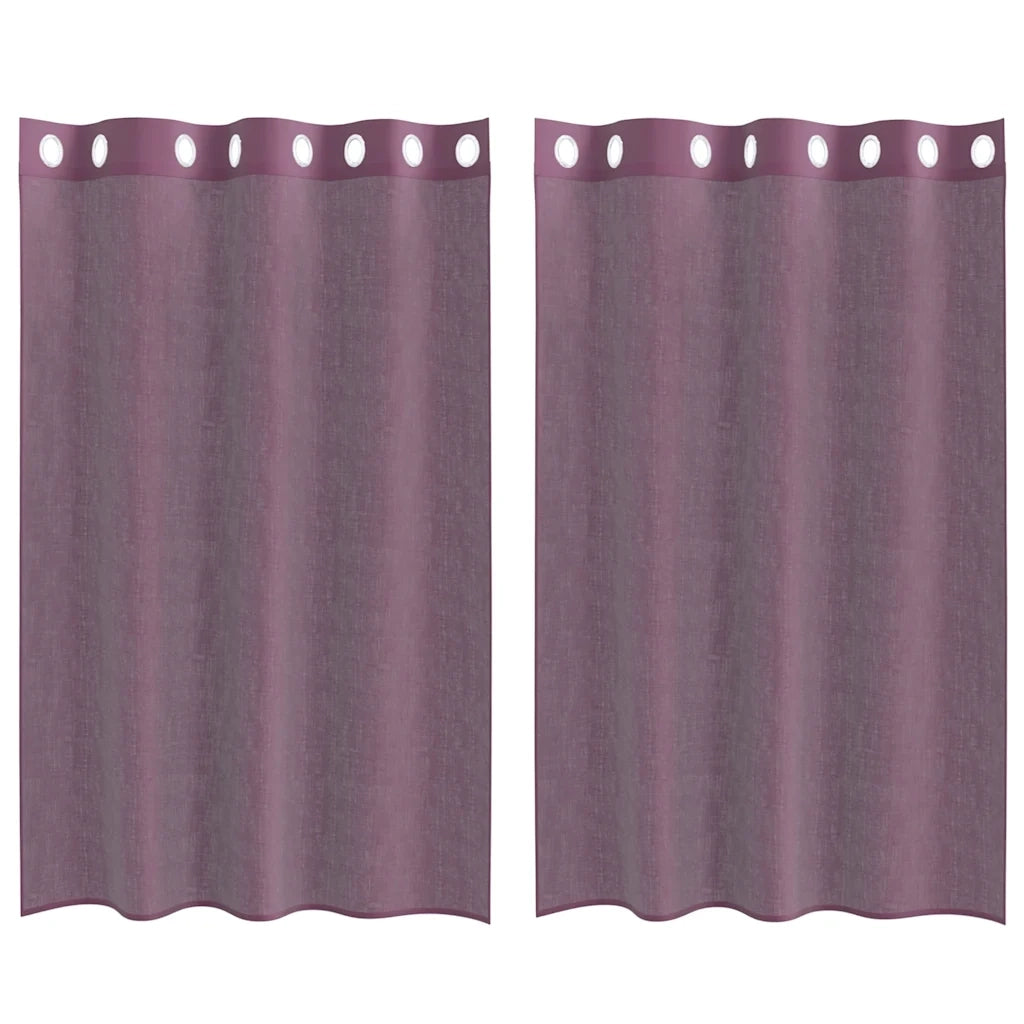 vidaXL Tende in Voile con Occhielli 2 pz Viola 140x175 cm