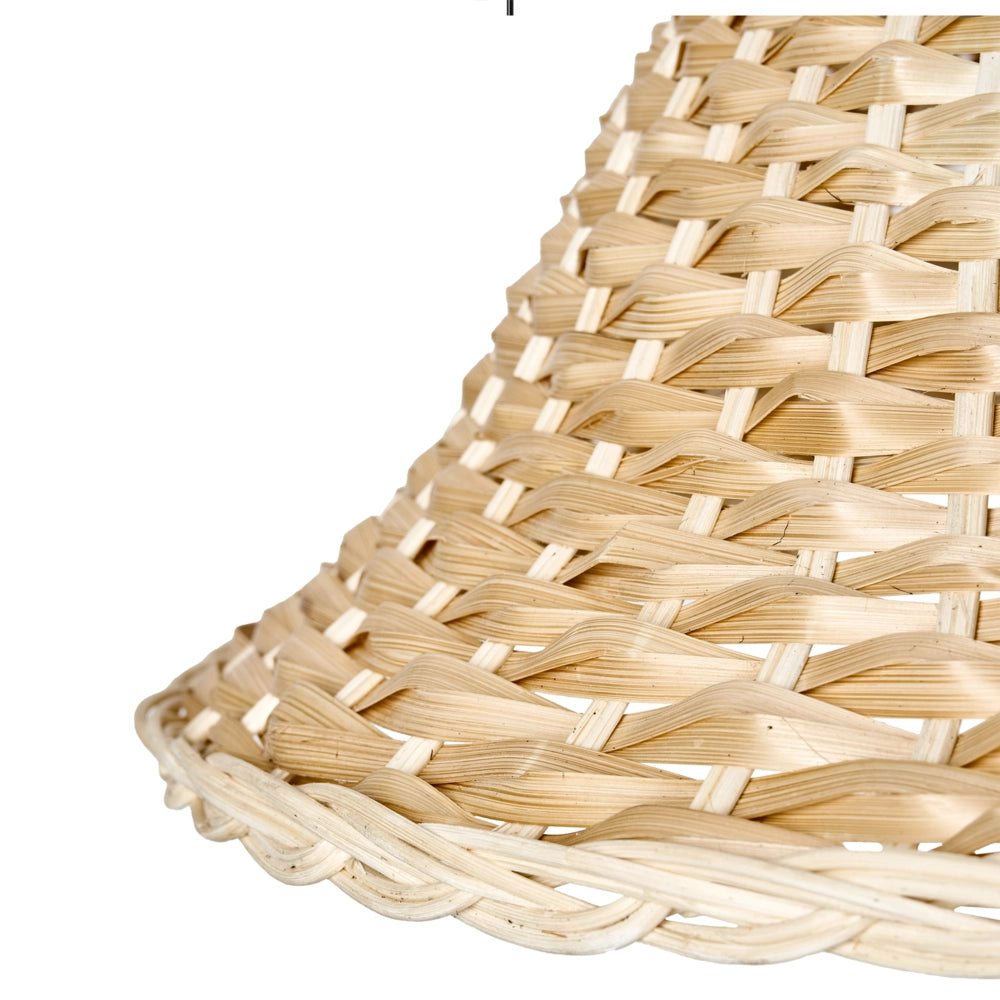 Lampada a sospensione Paralume in bambù naturale e rattan Lampada a sospensione in stile boho intrecciata a mano Illuminazione