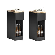 SET 2 Comodini 20x60x35 Cm Neri FBT111-SCHx2