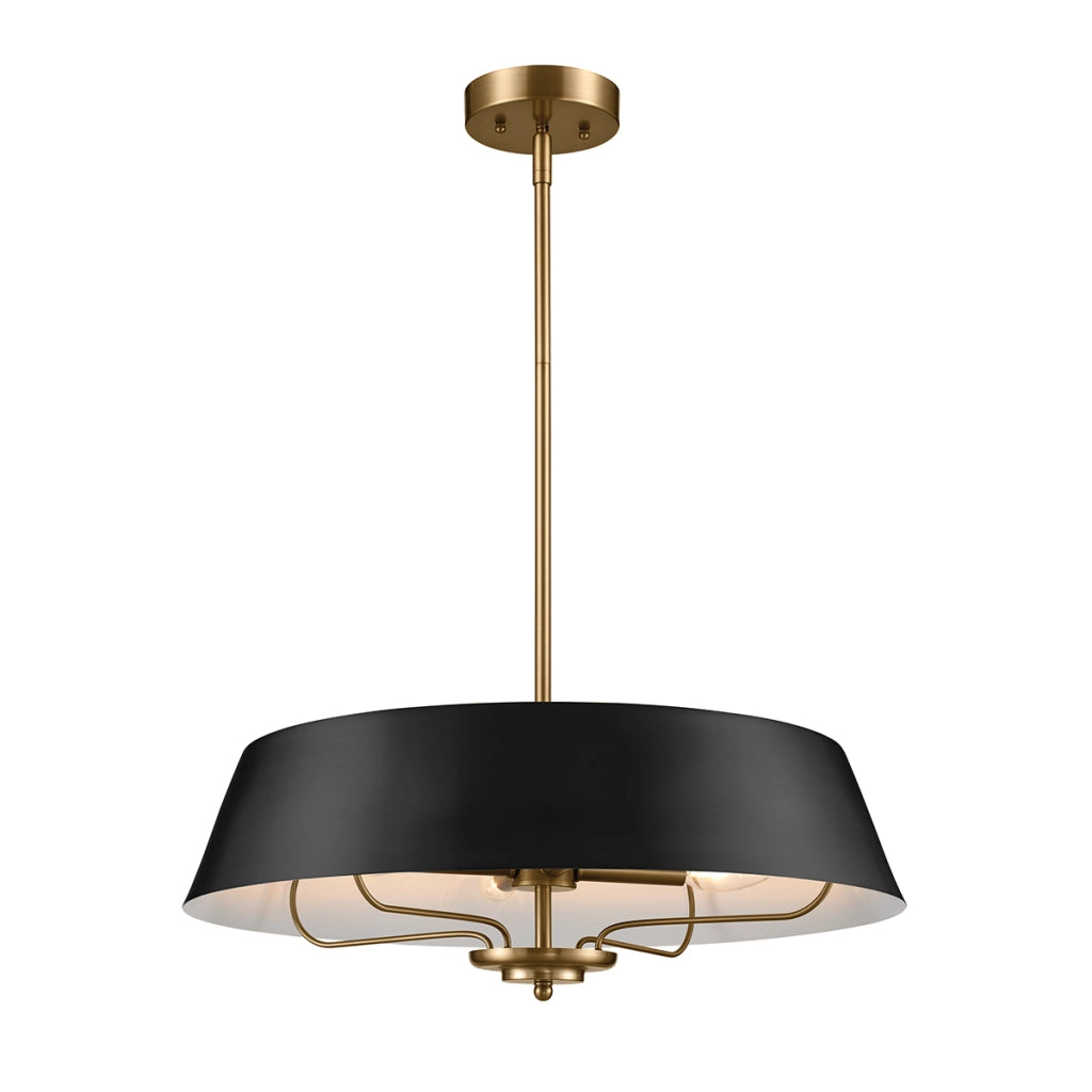 Lampada a sospensione Kichler Luella Ø56 nero/ottone 4xE14