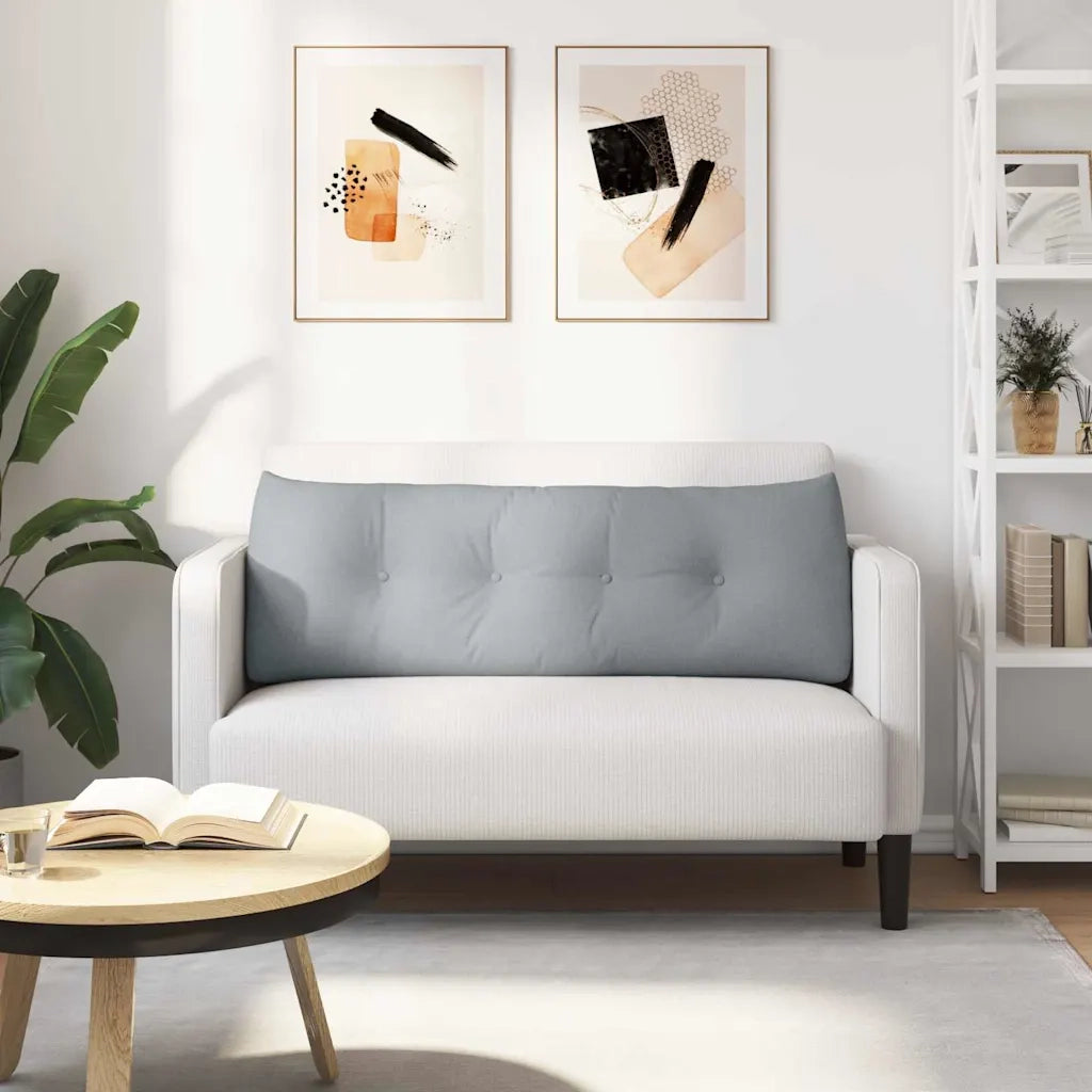 Cuscino per Schiena Grigio chiaro 140 x 24 x 50 cm Tessuto 42014499