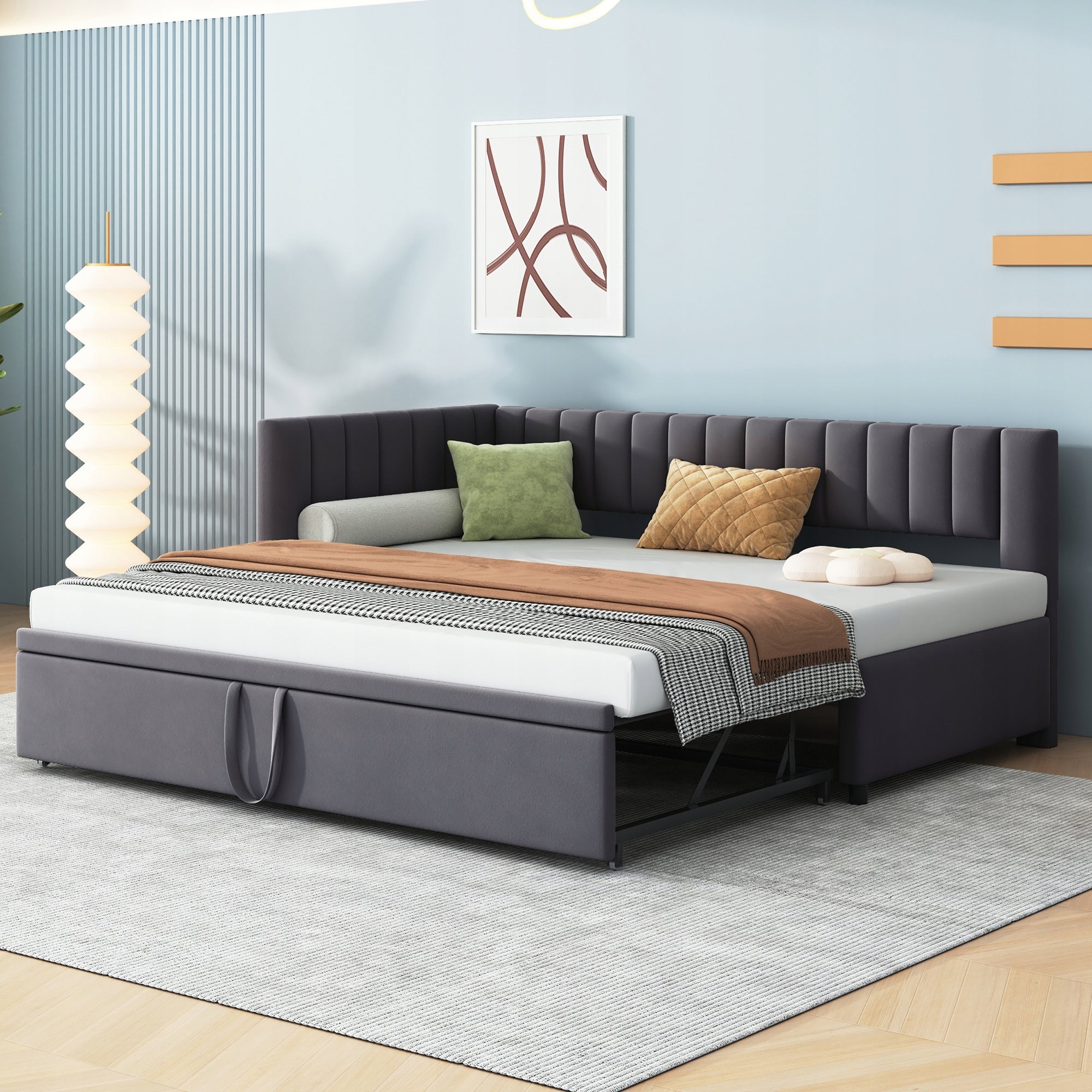 Divano letto angolare - Xylo - 90/180x200 - Grigio
