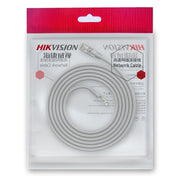 HIKVISION DS-1NP6ADL0-GR-3MT - CAVO LAN U/UTP  WITH 50U GOLD PLATED RJ45 PLUG - 3M - GREY