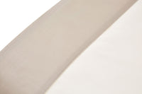 Set Lenzuola 1 Piazza e Mezzo Sopra Sotto e Federe Bordi in Raso Garrini Eveline Avorio/Sabbia