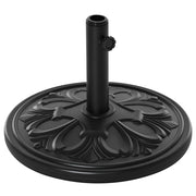 Base per Ombrellone Rotonda ?48x34 cm in Plastica da 13kg per Pali da ?35/38/48 mm, Nero