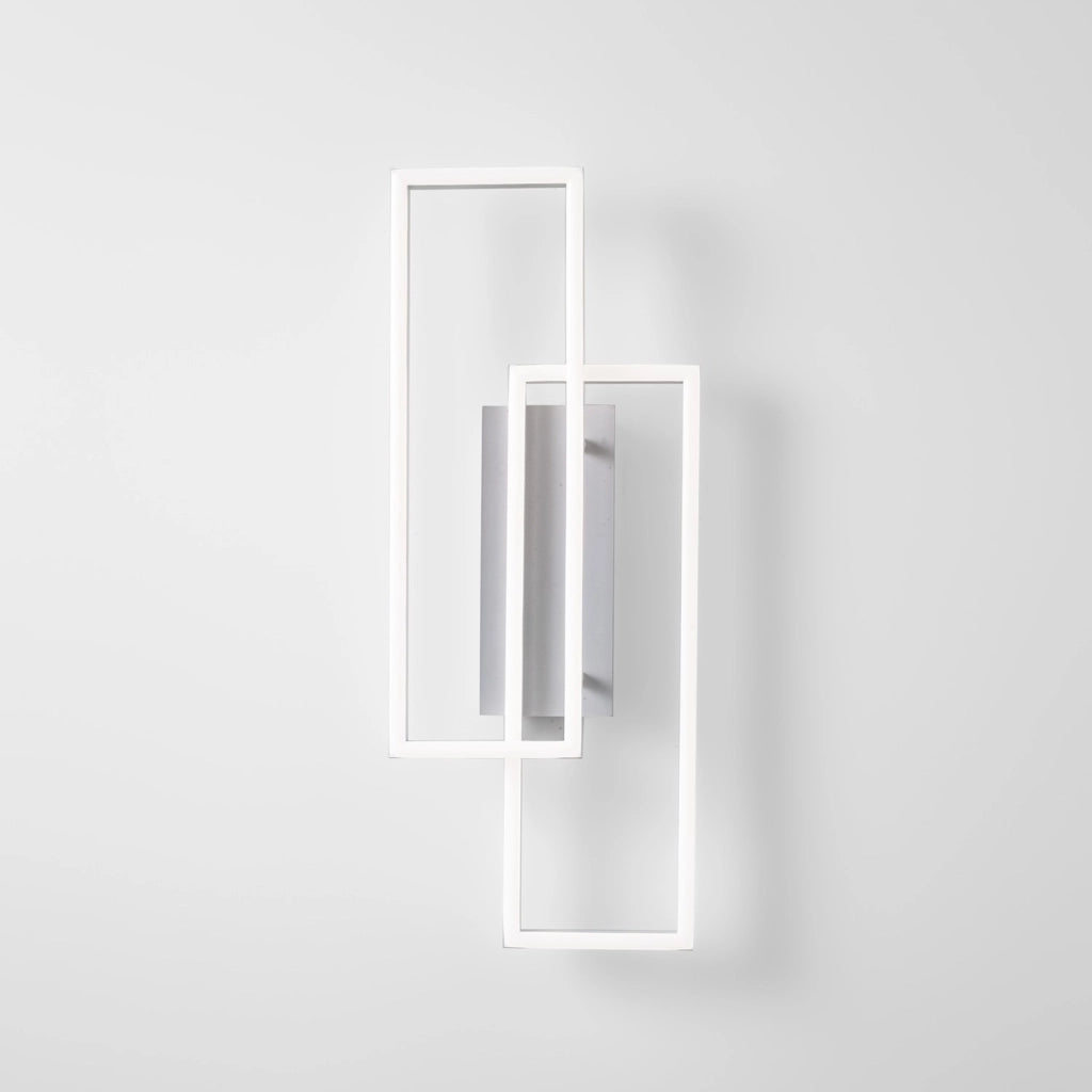 Lampada a Parete LED Dyana A 40W 2150lm 3000K in Alluminio Bianco Satinato, Dimmerabile a Taglio di Fase, Luce Diretta - Gealuce