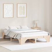 Struttura Letto Naturale Legno Massello di Pino 140 x 200 cm