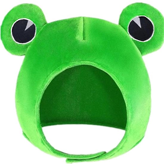 Costume da travestimento con cappuccio in peluche - grande - occhi divertenti - accessorio per travestimento - misura regolabile - comodo - chiusura a clip - cappuccio da travestimento