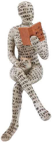 Scultura Femminile Moderna - Statuetta Donna che Legge - Decorazione per Interni - Decorazione per Libreria - Oggetto di Decorazione Unico - Prodotto di Design Artistico