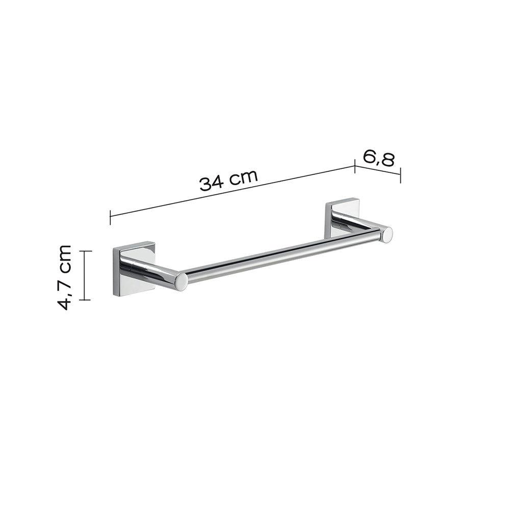 Set 2 portasalviette di GEDY linea Fuji cromato