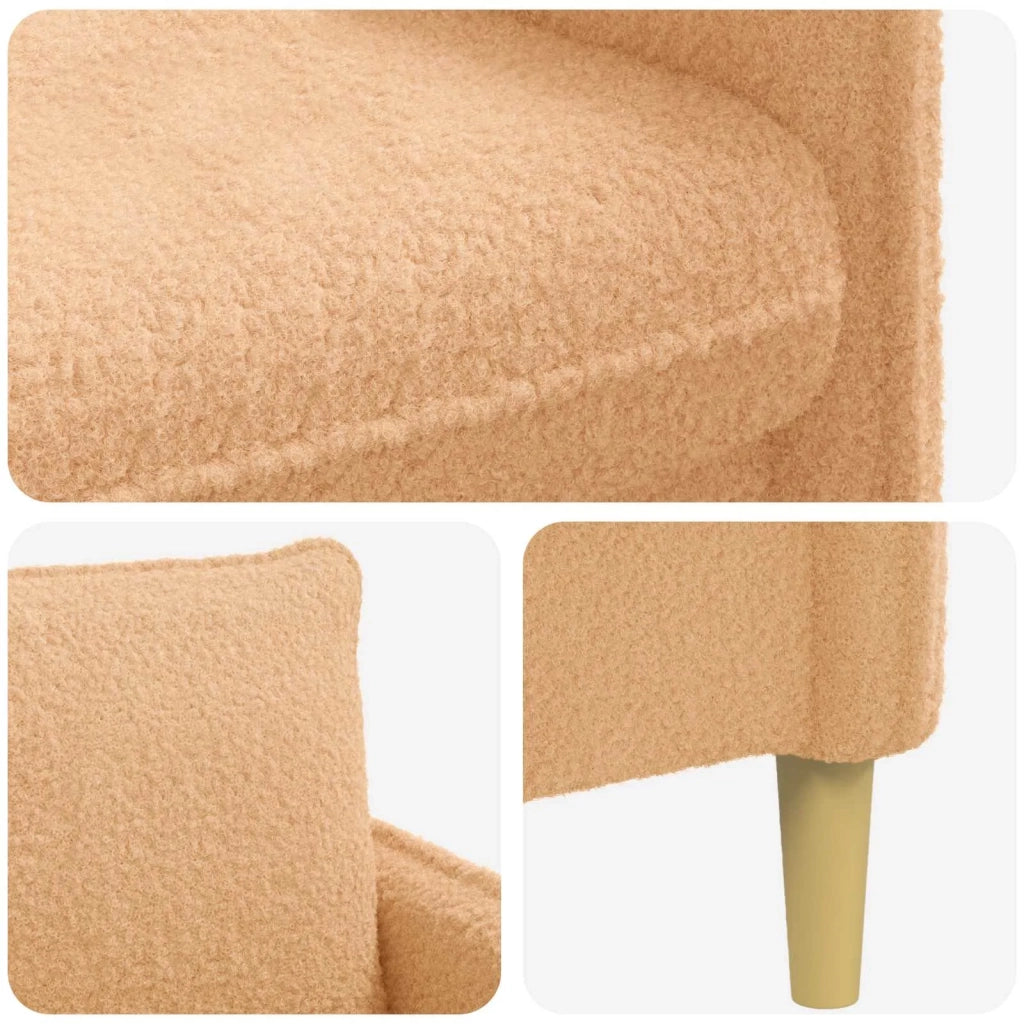 Poltrona XXL Beige Bouclé 42043567