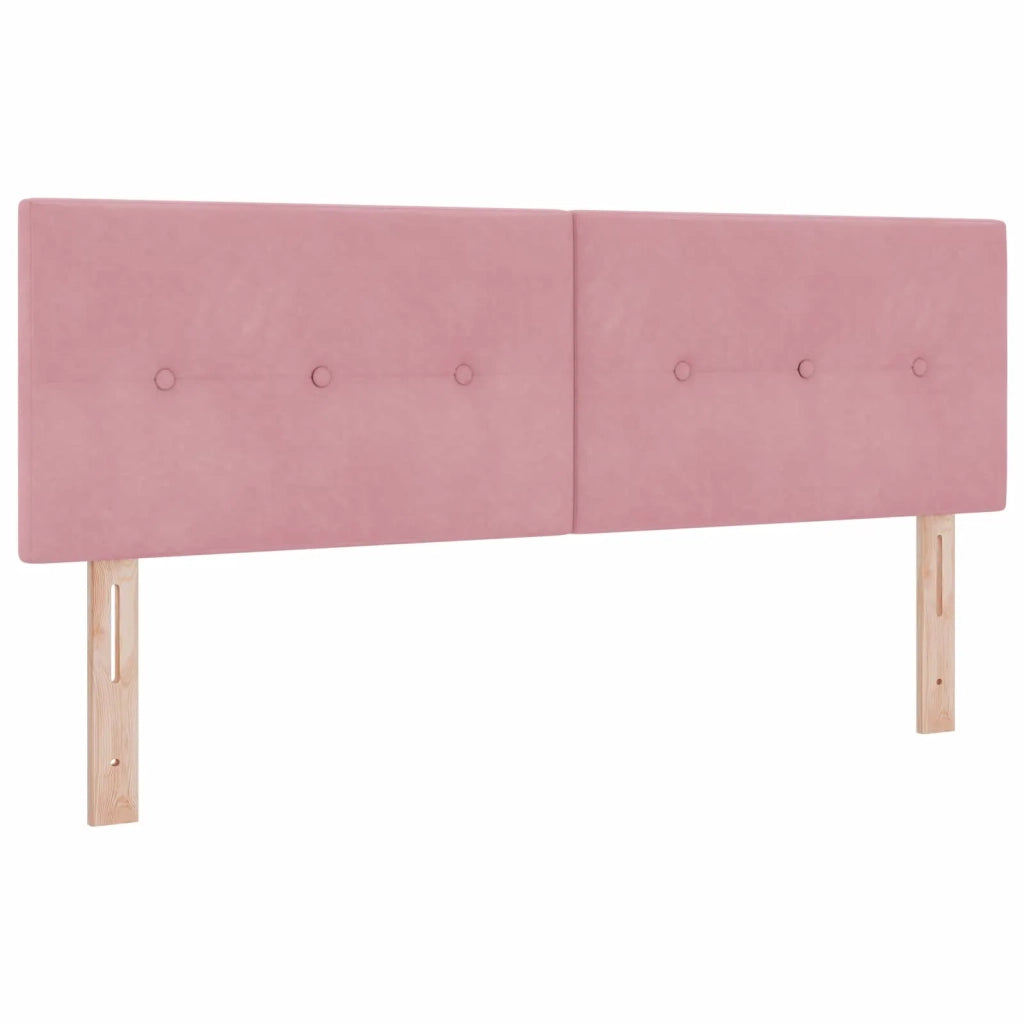 Letto ottomano con materasso Rosa 140 x 200 cm Velluto 3456566