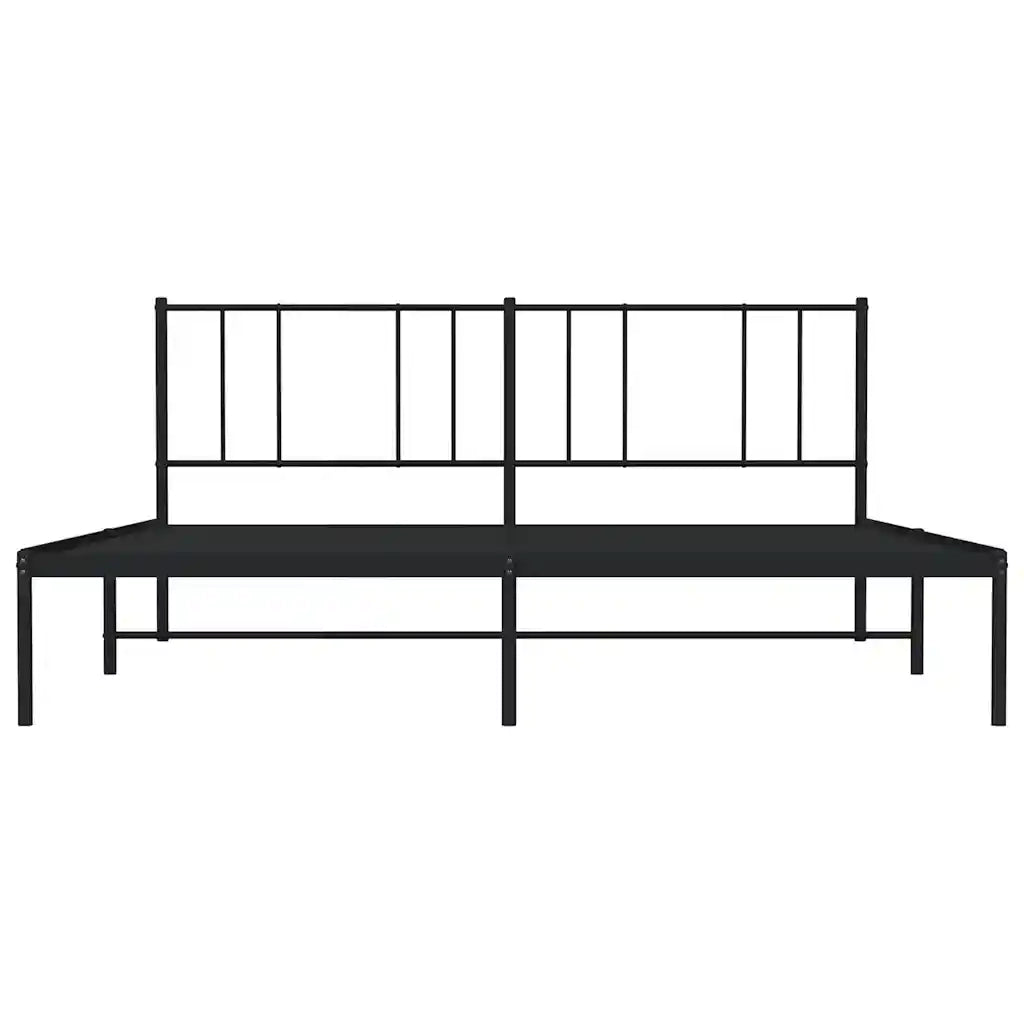 Giroletto con Testiera in Metallo Nero 183x213 cm 352485
