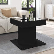 vidaXL Tavolino Salotto con LED Nero 50x50x45 cm Legno Multistrato